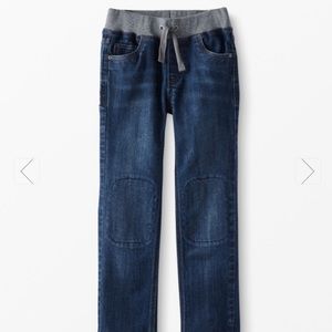 Hanna Andersson Double Knee Relaxed Jeans Medium Dark Wash 140 US 10